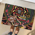Australia Didgeridoo NAIDOC Week 2024 Rubber Doormat Keep The Fire Burning Blak Loud and Proud