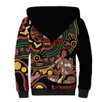 Australia Didgeridoo NAIDOC Week 2024 Sherpa Hoodie Keep The Fire Burning Blak Loud and Proud