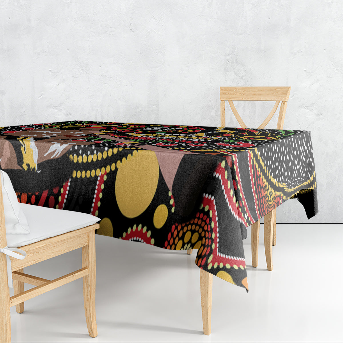 Australia Didgeridoo NAIDOC Week 2024 Tablecloth Keep The Fire Burning Blak Loud and Proud