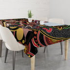 Australia Didgeridoo NAIDOC Week 2024 Tablecloth Keep The Fire Burning Blak Loud and Proud