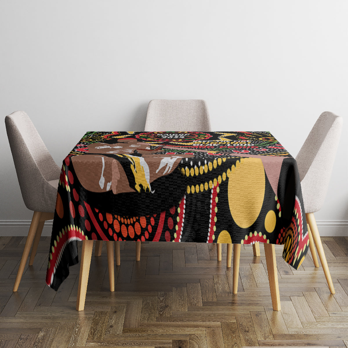 Australia Didgeridoo NAIDOC Week 2024 Tablecloth Keep The Fire Burning Blak Loud and Proud