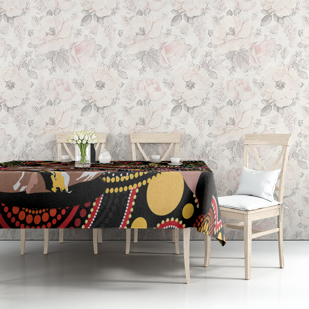 Australia Didgeridoo NAIDOC Week 2024 Tablecloth Keep The Fire Burning Blak Loud and Proud