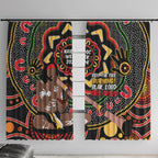 Australia Didgeridoo NAIDOC Week 2024 Window Curtain Keep The Fire Burning Blak Loud and Proud