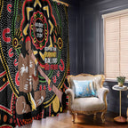 Australia Didgeridoo NAIDOC Week 2024 Window Curtain Keep The Fire Burning Blak Loud and Proud