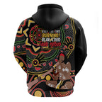 Australia Didgeridoo NAIDOC Week 2024 Zip Hoodie Keep The Fire Burning Blak Loud and Proud