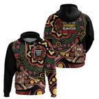 Australia Didgeridoo NAIDOC Week 2024 Zip Hoodie Keep The Fire Burning Blak Loud and Proud