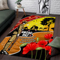 New Zealand And Australia ANZAC Day Area Rug Aboriginal Maori Starring Night Style
