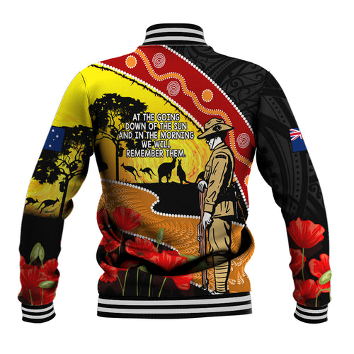 New Zealand And Australia ANZAC Day Baseball Jacket Aboriginal Maori Starring Night Style