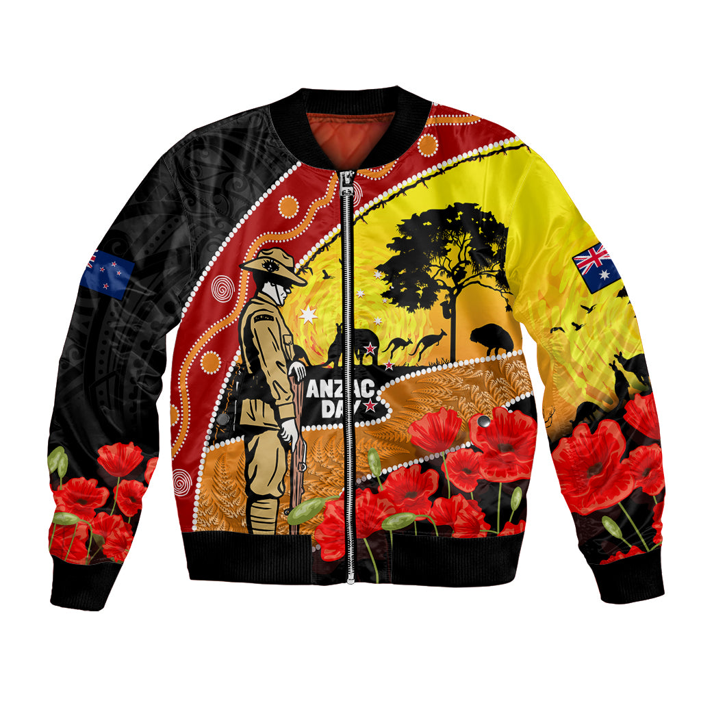 New Zealand And Australia ANZAC Day Bomber Jacket Aboriginal Maori Starring Night Style