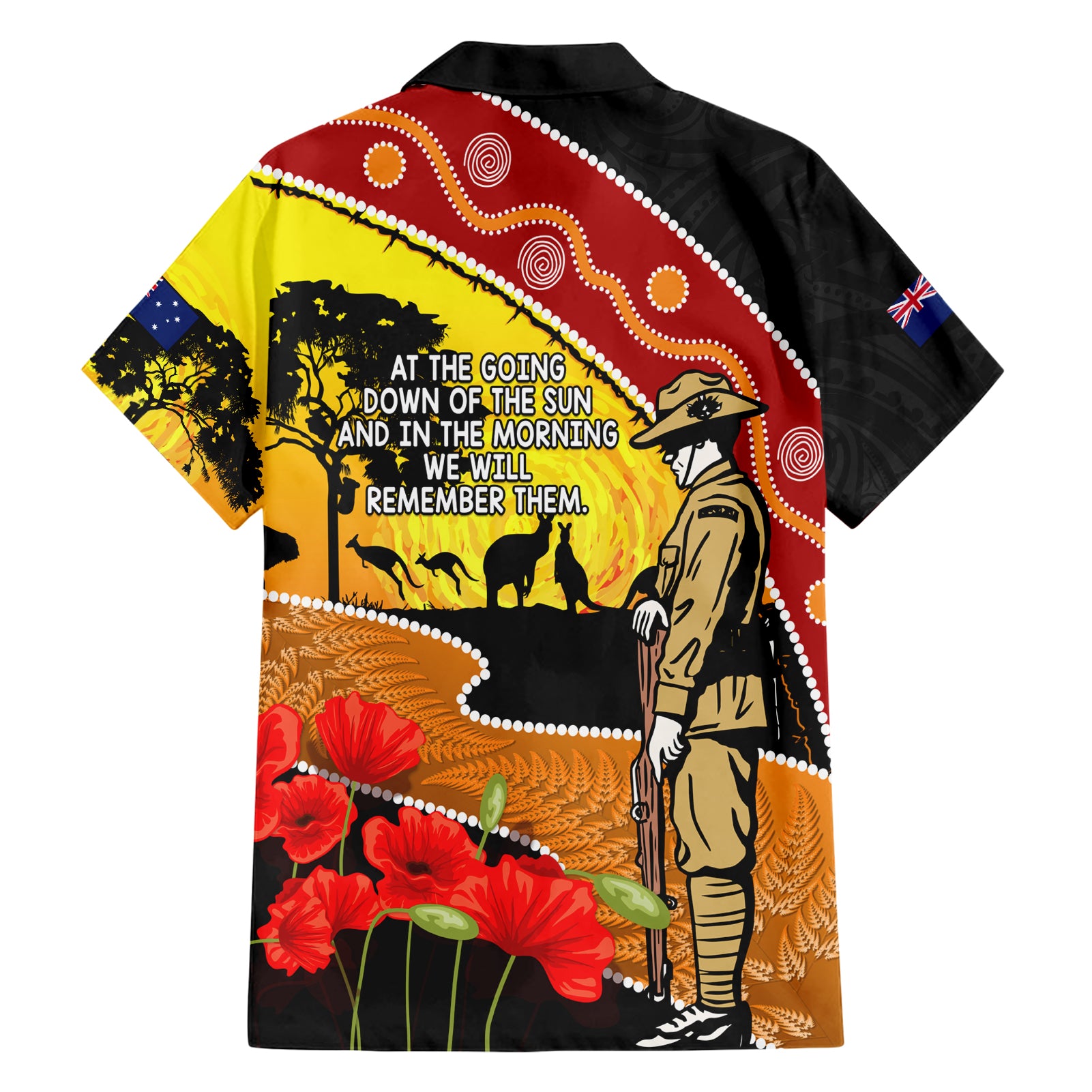 New Zealand And Australia ANZAC Day Hawaiian Shirt Aboriginal Maori Starring Night Style