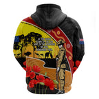 New Zealand And Australia ANZAC Day Hoodie Aboriginal Maori Starring Night Style
