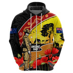 New Zealand And Australia ANZAC Day Hoodie Aboriginal Maori Starring Night Style