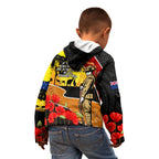 New Zealand And Australia ANZAC Day Kid Hoodie Aboriginal Maori Starring Night Style