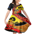 New Zealand And Australia ANZAC Day Kid Short Sleeve Dress Aboriginal Maori Starring Night Style
