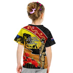 New Zealand And Australia ANZAC Day Kid T Shirt Aboriginal Maori Starring Night Style