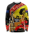 New Zealand And Australia ANZAC Day Long Sleeve Shirt Aboriginal Maori Starring Night Style