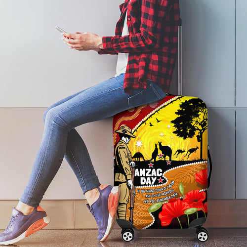 New Zealand And Australia ANZAC Day Luggage Cover Aboriginal Maori Starring Night Style