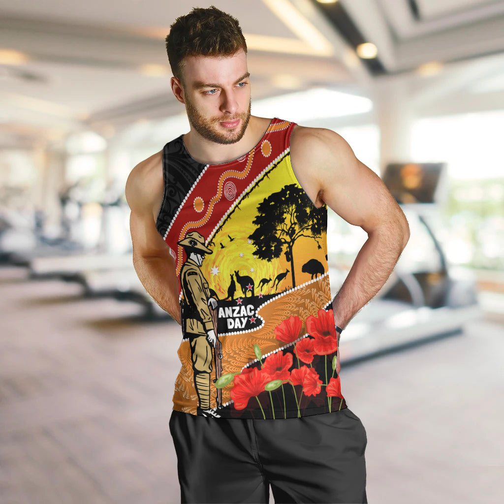 New Zealand And Australia ANZAC Day Men Tank Top Aboriginal Maori Starring Night Style
