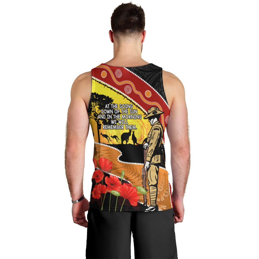 New Zealand And Australia ANZAC Day Men Tank Top Aboriginal Maori Starring Night Style