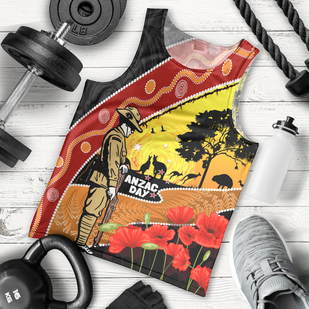 New Zealand And Australia ANZAC Day Men Tank Top Aboriginal Maori Starring Night Style