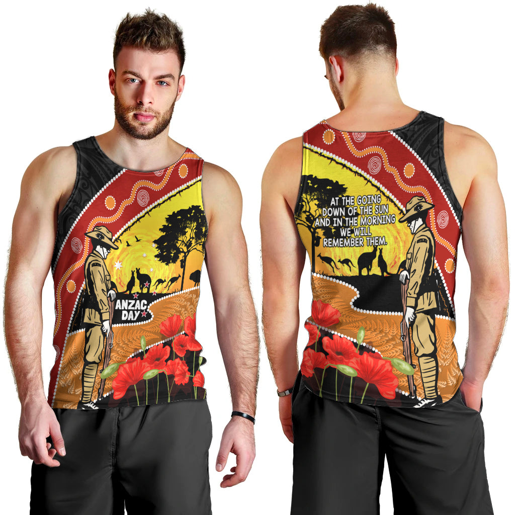 New Zealand And Australia ANZAC Day Men Tank Top Aboriginal Maori Starring Night Style