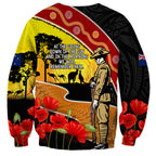 New Zealand And Australia ANZAC Day Sweatshirt Aboriginal Maori Starring Night Style