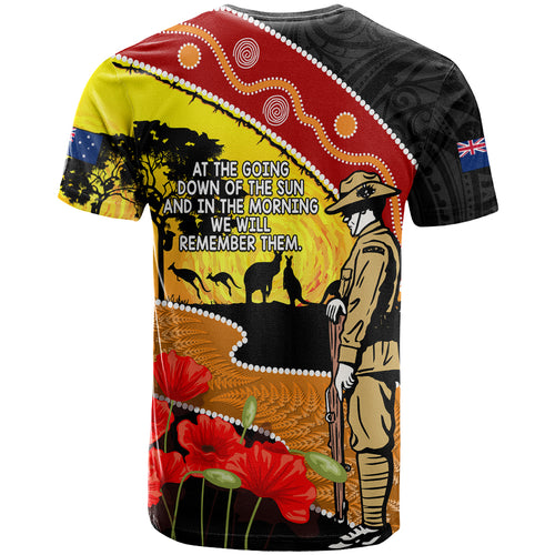 New Zealand And Australia ANZAC Day T Shirt Aboriginal Maori Starring Night Style