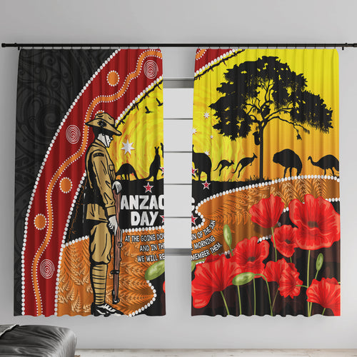 New Zealand And Australia ANZAC Day Window Curtain Aboriginal Maori Starring Night Style