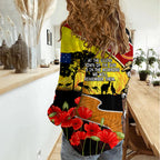 New Zealand And Australia ANZAC Day Women Casual Shirt Aboriginal Maori Starring Night Style