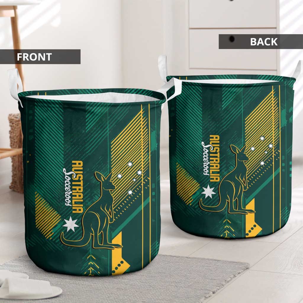 Australia Socceroos 2026 Custom Laundry Basket Go Aussie Kangaroo National Color