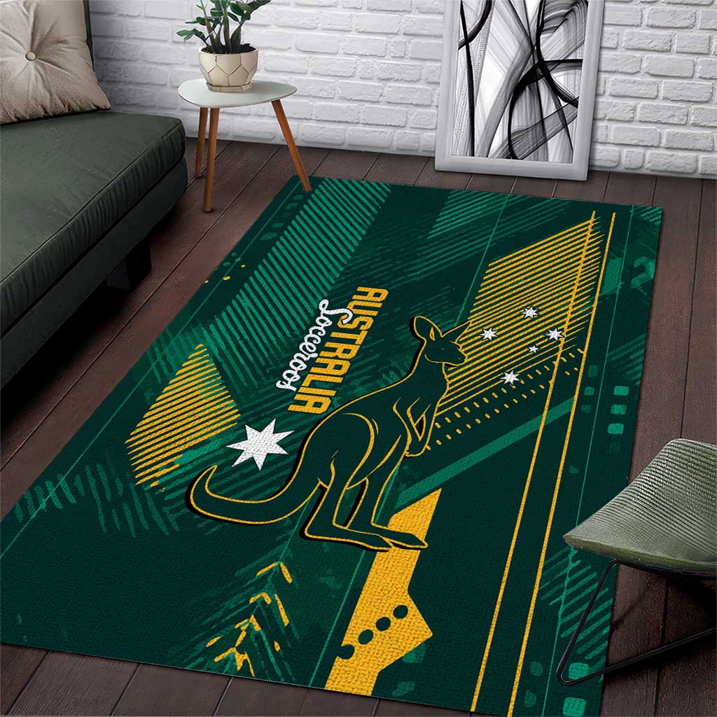 Australia Socceroos 2026 Custom Area Rug Go Aussie Kangaroo National Color