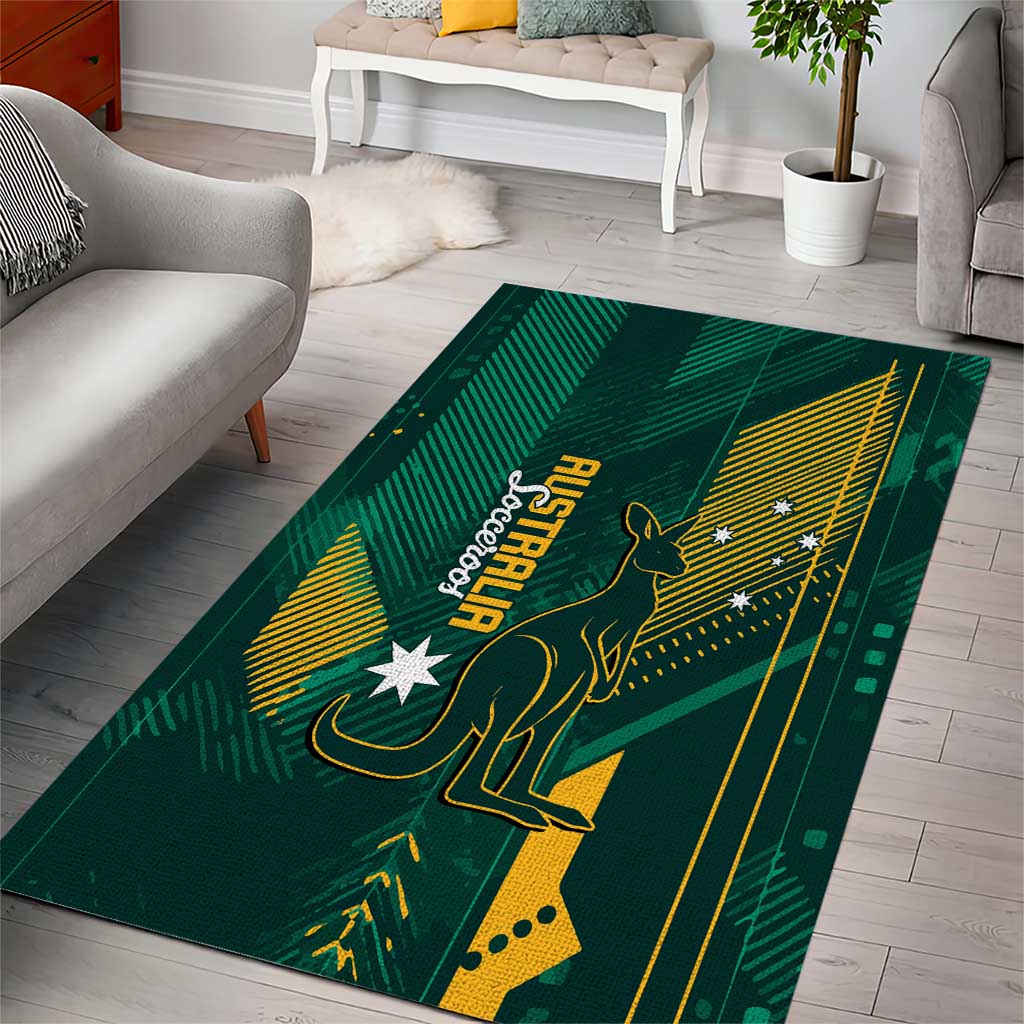 Australia Socceroos 2026 Custom Area Rug Go Aussie Kangaroo National Color