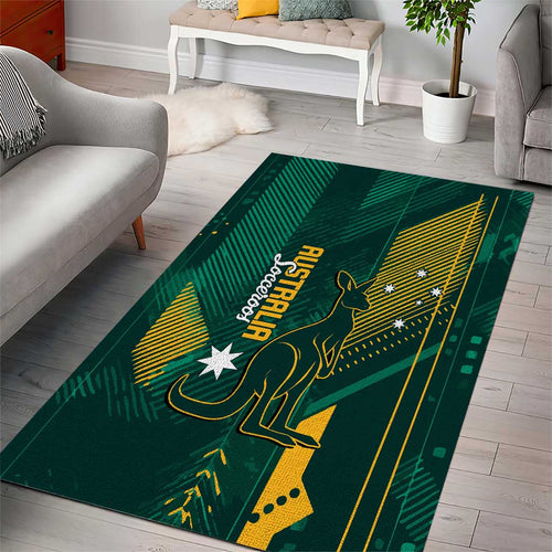 Australia Socceroos 2026 Custom Area Rug Go Aussie Kangaroo National Color