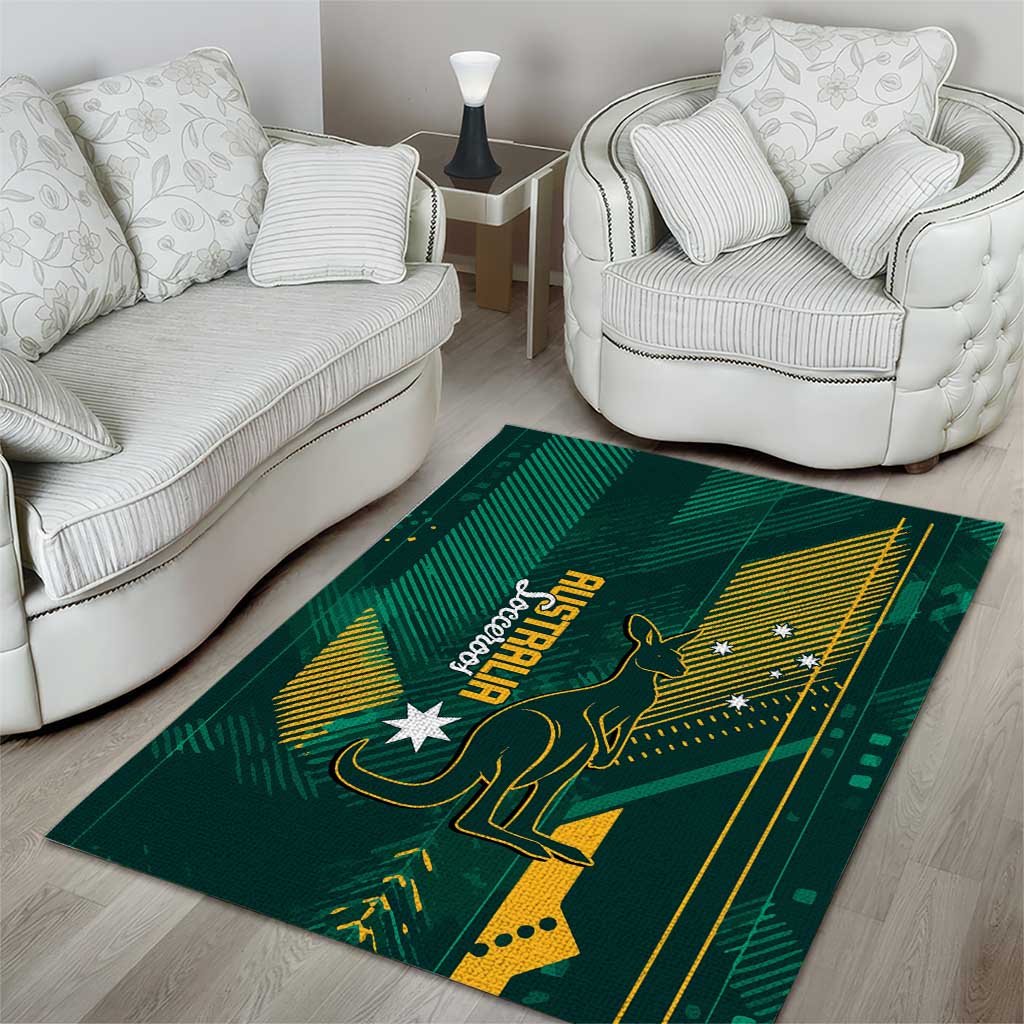Australia Socceroos 2026 Custom Area Rug Go Aussie Kangaroo National Color