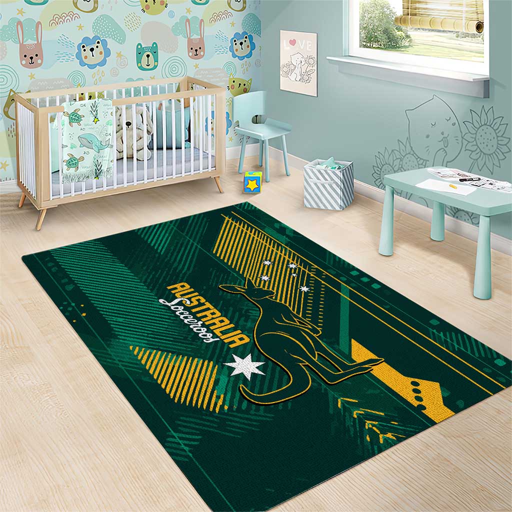 Australia Socceroos 2026 Custom Area Rug Go Aussie Kangaroo National Color