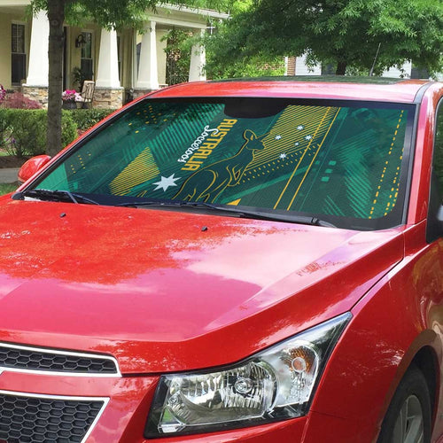 Australia Socceroos 2026 Custom Auto Sun Shade Go Aussie Kangaroo National Color