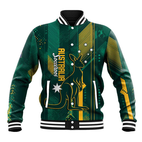 Australia Socceroos 2026 Custom Baseball Jacket Go Aussie Kangaroo National Color