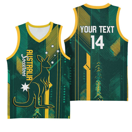 Australia Socceroos 2026 Custom Basketball Jersey Go Aussie Kangaroo National Color