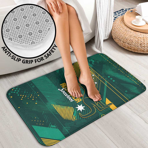 Australia Socceroos 2026 Custom Bathroom Set Go Aussie Kangaroo National Color