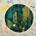 Australia Socceroos 2026 Custom Beach Blanket Go Aussie Kangaroo National Color