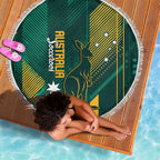 Australia Socceroos 2026 Custom Beach Blanket Go Aussie Kangaroo National Color