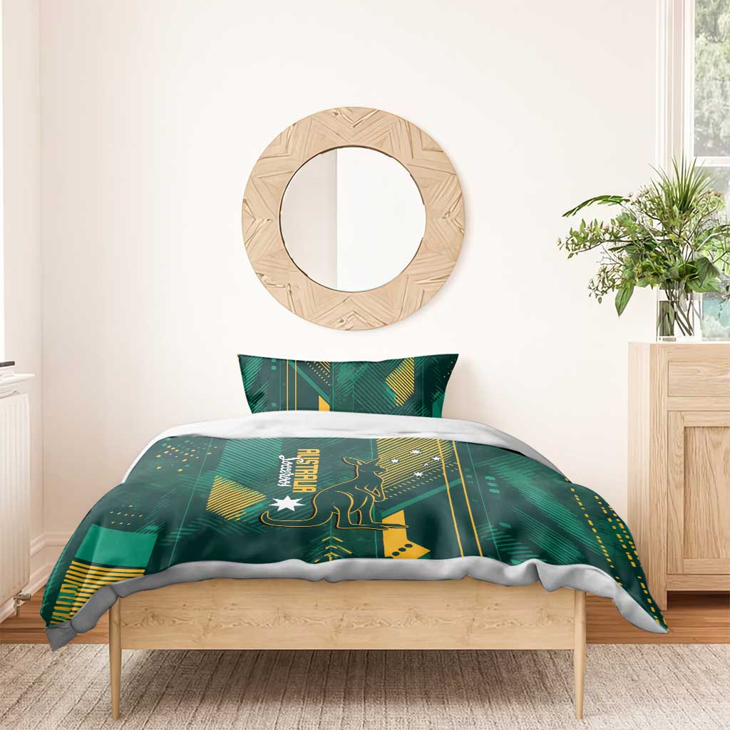 Australia Socceroos 2026 Custom Bedding Set Go Aussie Kangaroo National Color