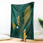 Australia Socceroos 2026 Custom Blanket Go Aussie Kangaroo National Color