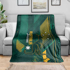 Australia Socceroos 2026 Custom Blanket Go Aussie Kangaroo National Color