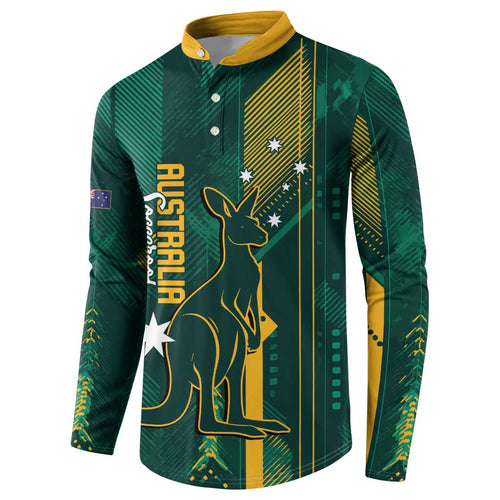 Australia Socceroos 2026 Custom Button Sweatshirt Go Aussie Kangaroo National Color