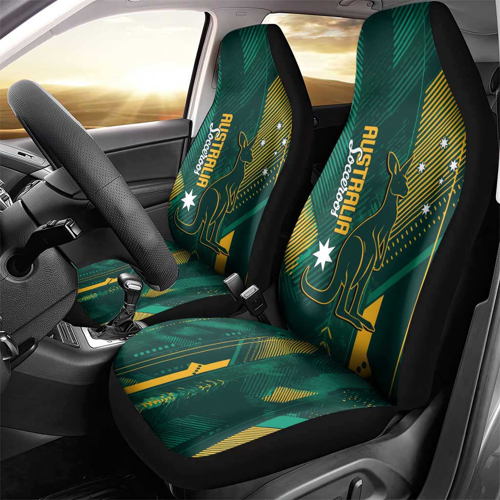 Australia Socceroos 2026 Custom Car Seat Cover Go Aussie Kangaroo National Color
