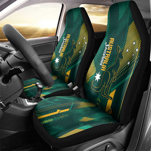 Australia Socceroos 2026 Custom Car Seat Cover Go Aussie Kangaroo National Color