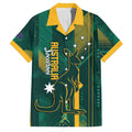 Australia Socceroos 2026 Custom Family Matching Off Shoulder Maxi Dress and Hawaiian Shirt Go Aussie Kangaroo National Color