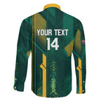 Australia Socceroos 2026 Custom Family Matching Off Shoulder Short Dress and Hawaiian Shirt Go Aussie Kangaroo National Color
