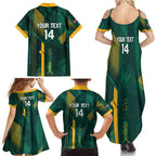 Australia Socceroos 2026 Custom Family Matching Summer Maxi Dress and Hawaiian Shirt Go Aussie Kangaroo National Color